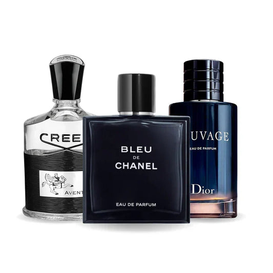 Special Offer 3 Perfumes - Creed AVENTUS, BLEU DE CHANEL and Dior SAUVAGE 100ml