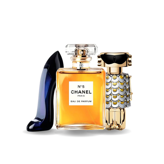 Special Offer 3 Perfumes - Carolina Herrera GOOD GIRL, Chanel Nº5 and Paco Rabanne FAME