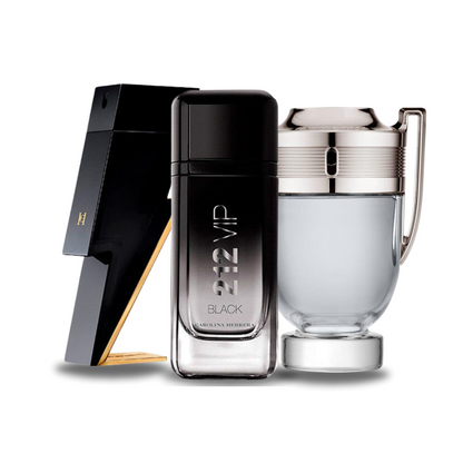 Special Offer 3 Perfumes - BAD BOY, 212 VIP BLACK and Paco Rabanne INVICTUS (Eau de Parfum)