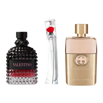 Special Offer 3 Perfumes - Gucci Guilt, Valentini Intense, and Flower Kenzo 100ml