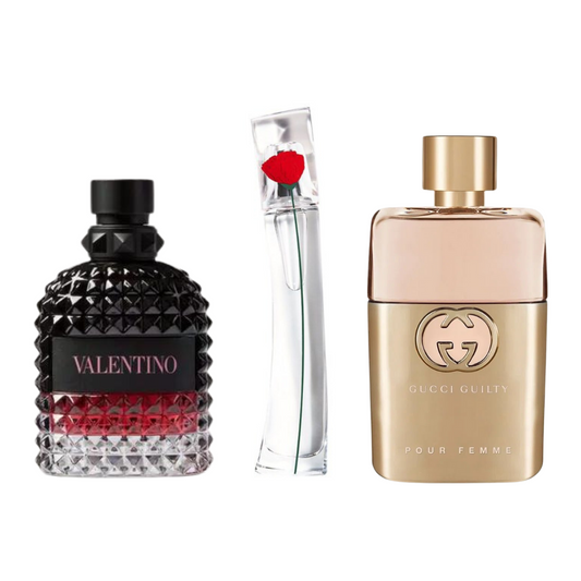 Special Offer 3 Perfumes - Gucci Guilt, Valentini Intense, and Flower Kenzo 100ml